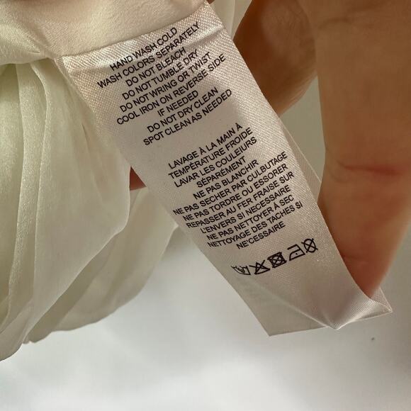 NEW BHLDN x Anthropologie Louisa One-Shoulder Rosette Mini Dress Ivory size 10 - Picture 6 of 12